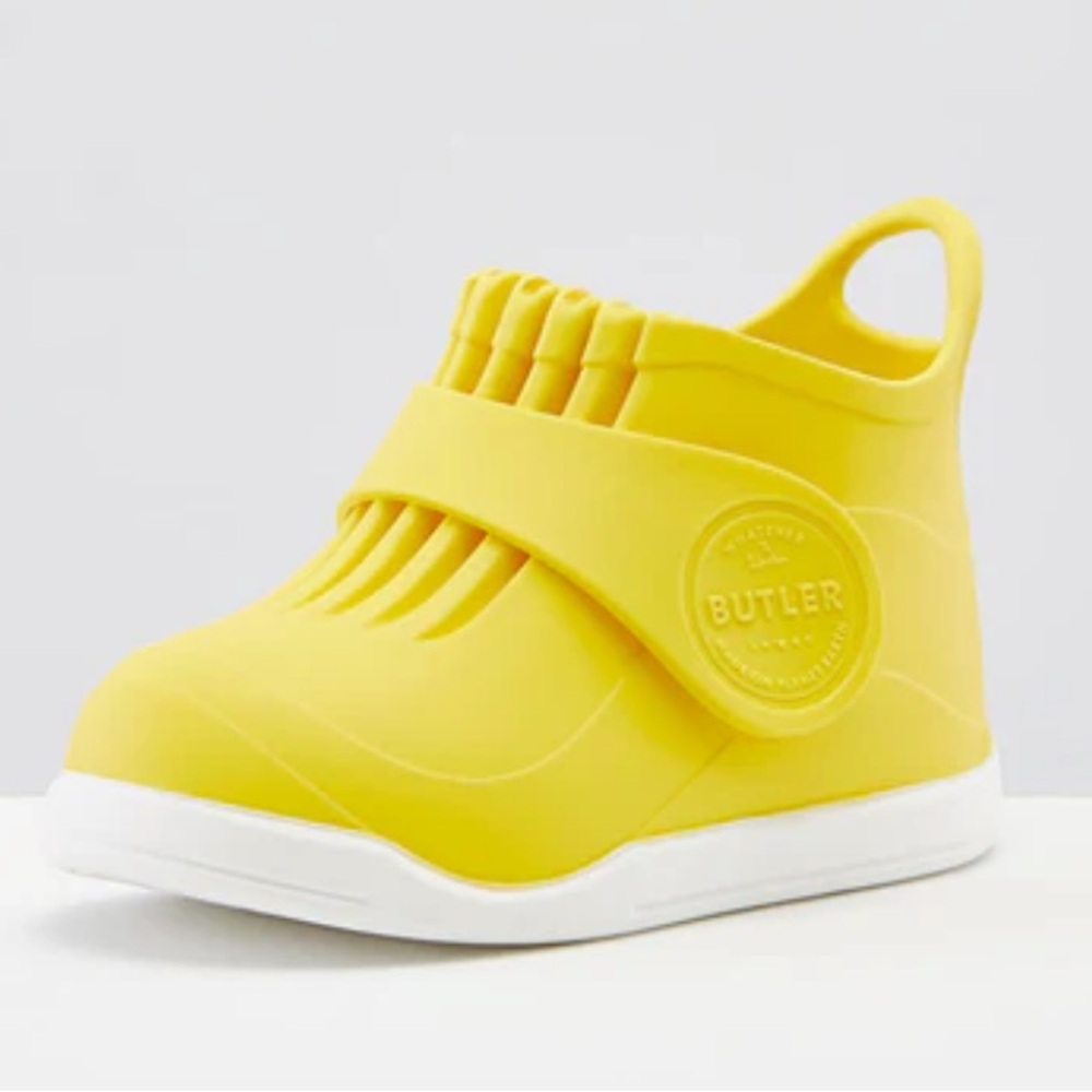 BUTLER Rockhopper Overshoe Kids Rubber Waterproof All Weather Yellow Size 5 6 7